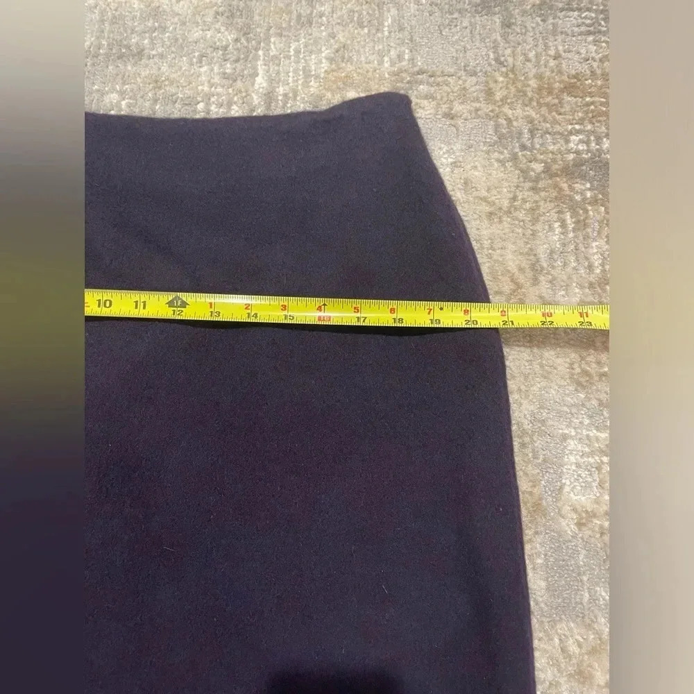 Vintage Field Manor Modern Classics Navy Blue Wool Blend Lined Skirt Warm Sz 14 - Picture 7 of 9